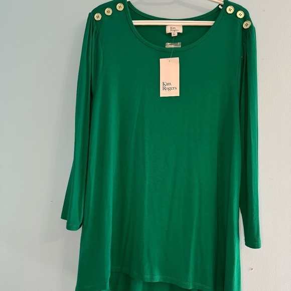 Kim Rodgers Emerald Green Blouse XXL - Picture 1 of 6